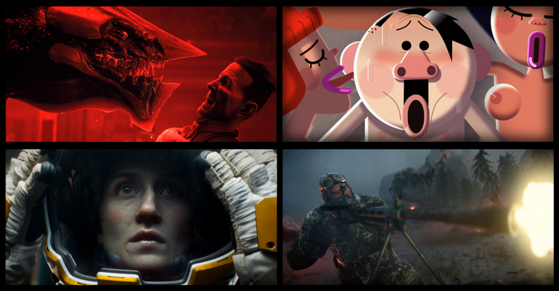 Four of the shorts in Love, Death, & Robots